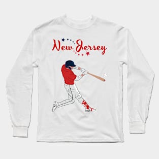 New Jersey USA Baseball Long Sleeve T-Shirt